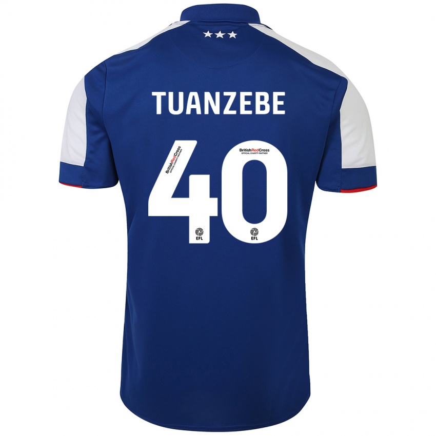 Hombre Camiseta Axel Tuanzebe #40 Azul 1ª Equipación 2023/24 La Camisa Perú