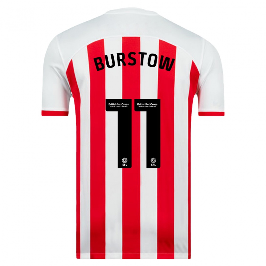 Hombre Camiseta Mason Burstow #11 Blanco 1ª Equipación 2023/24 La Camisa Perú