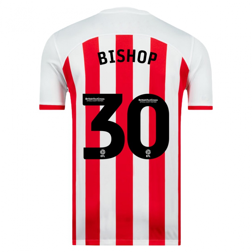 Hombre Camiseta Nathan Bishop #30 Blanco 1ª Equipación 2023/24 La Camisa Perú