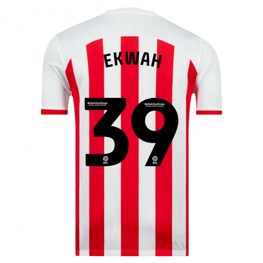 Hombre Camiseta Pierre Ekwah #39 Blanco 1ª Equipación 2023/24 La Camisa Perú
