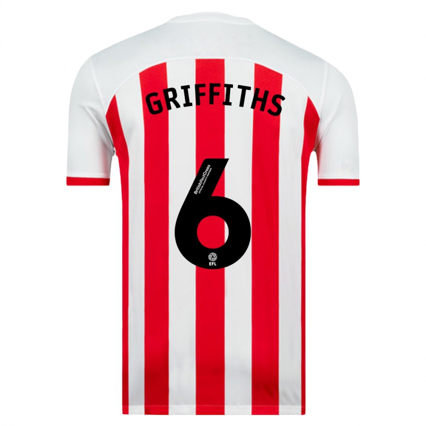 Hombre Camiseta Louise Griffiths #6 Blanco 1ª Equipación 2023/24 La Camisa Perú