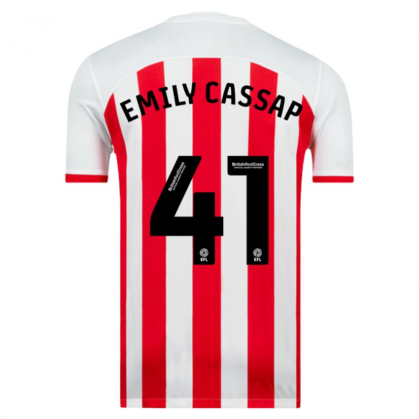 Hombre Camiseta Emily Cassap #41 Blanco 1ª Equipación 2023/24 La Camisa Perú