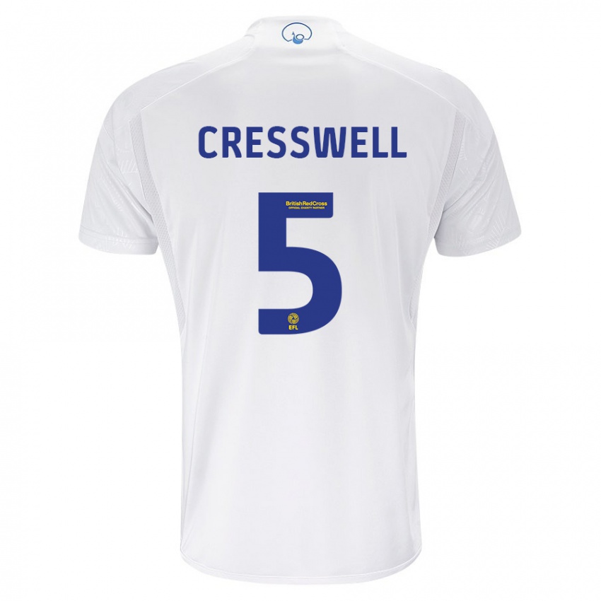 Hombre Camiseta Charlie Cresswell #5 Blanco 1ª Equipación 2023/24 La Camisa Perú