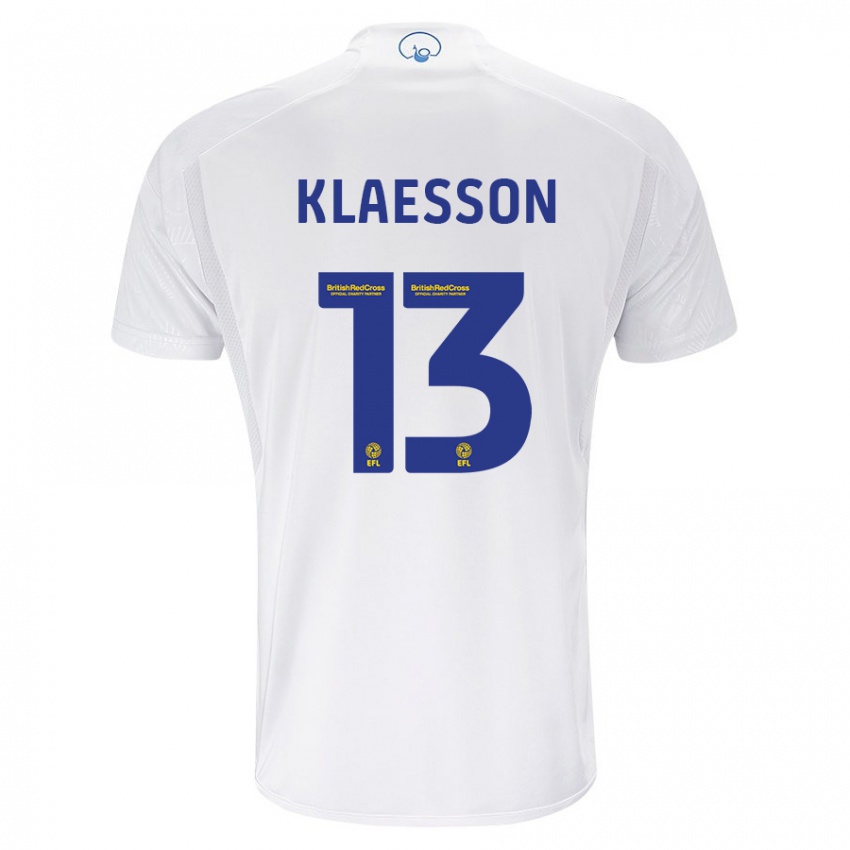 Hombre Camiseta Kristoffer Klaesson #13 Blanco 1ª Equipación 2023/24 La Camisa Perú