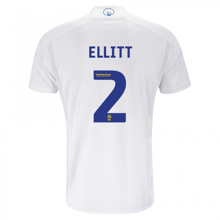 Hombre Camiseta Izzy Ellitt #2 Blanco 1ª Equipación 2023/24 La Camisa Perú