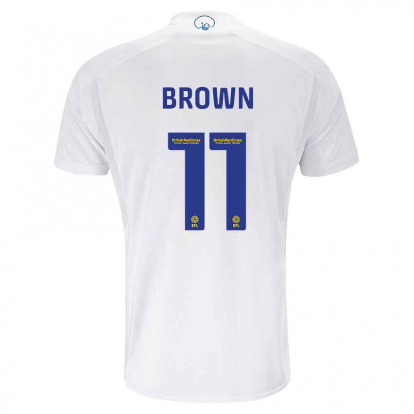 Hombre Camiseta Abbie Brown #11 Blanco 1ª Equipación 2023/24 La Camisa Perú