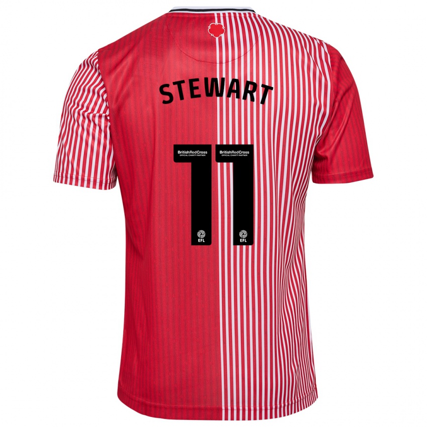 Hombre Camiseta Ross Stewart #11 Rojo 1ª Equipación 2023/24 La Camisa Perú