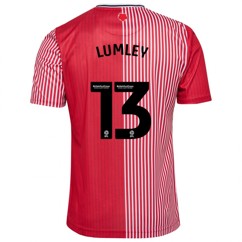 Hombre Camiseta Joe Lumley #13 Rojo 1ª Equipación 2023/24 La Camisa Perú