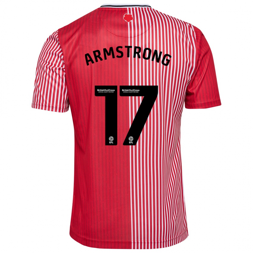 Hombre Camiseta Stuart Armstrong #17 Rojo 1ª Equipación 2023/24 La Camisa Perú