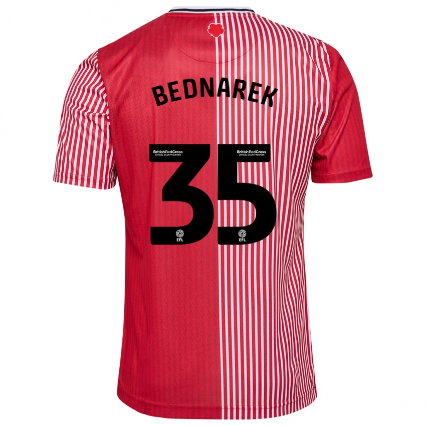 Hombre Camiseta Jan Bednarek #35 Rojo 1ª Equipación 2023/24 La Camisa Perú