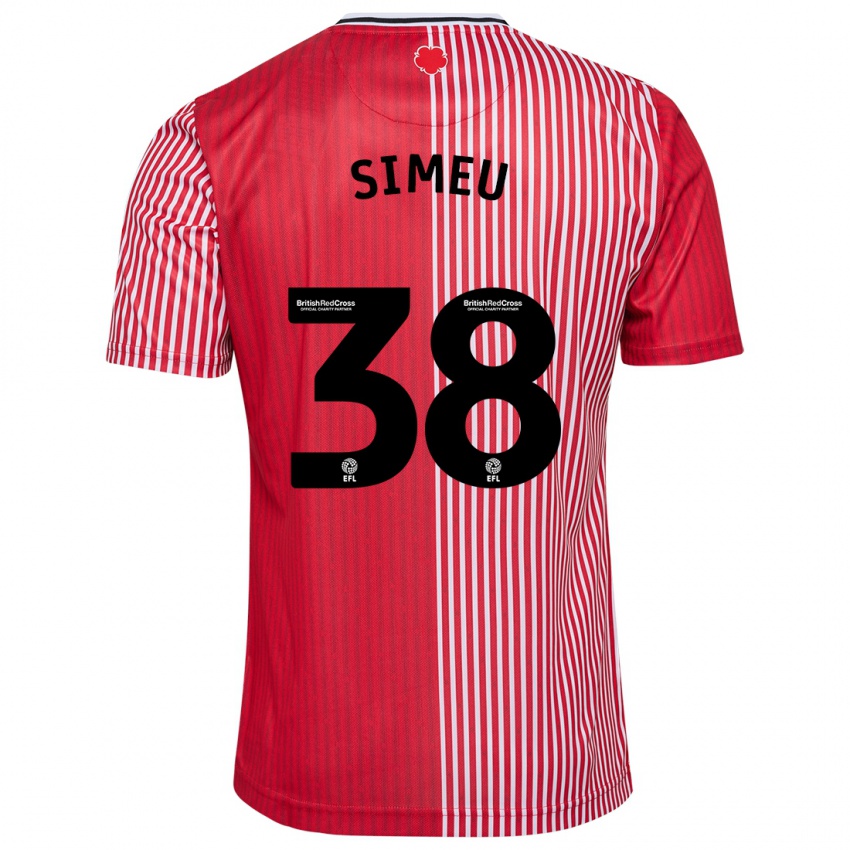 Hombre Camiseta Dynel Simeu #38 Rojo 1ª Equipación 2023/24 La Camisa Perú