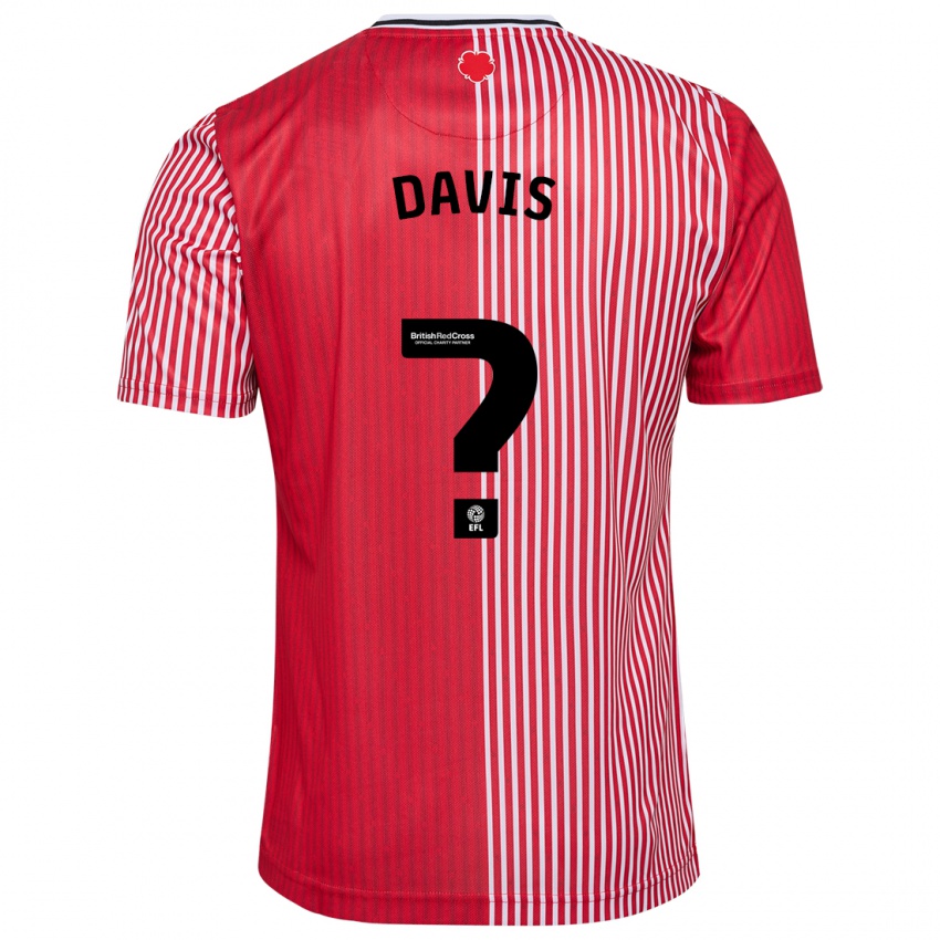 Hombre Camiseta Sonnie Davis #0 Rojo 1ª Equipación 2023/24 La Camisa Perú