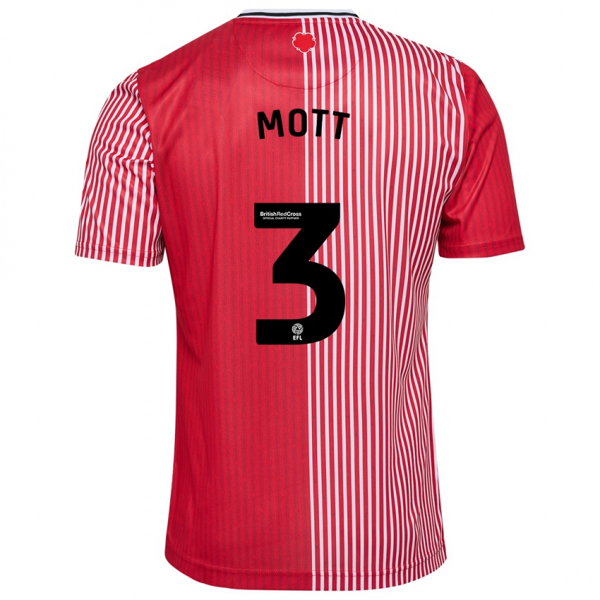 Hombre Camiseta Millicent Mott #3 Rojo 1ª Equipación 2023/24 La Camisa Perú