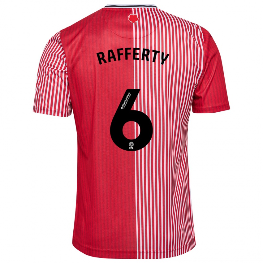 Hombre Camiseta Laura Rafferty #6 Rojo 1ª Equipación 2023/24 La Camisa Perú