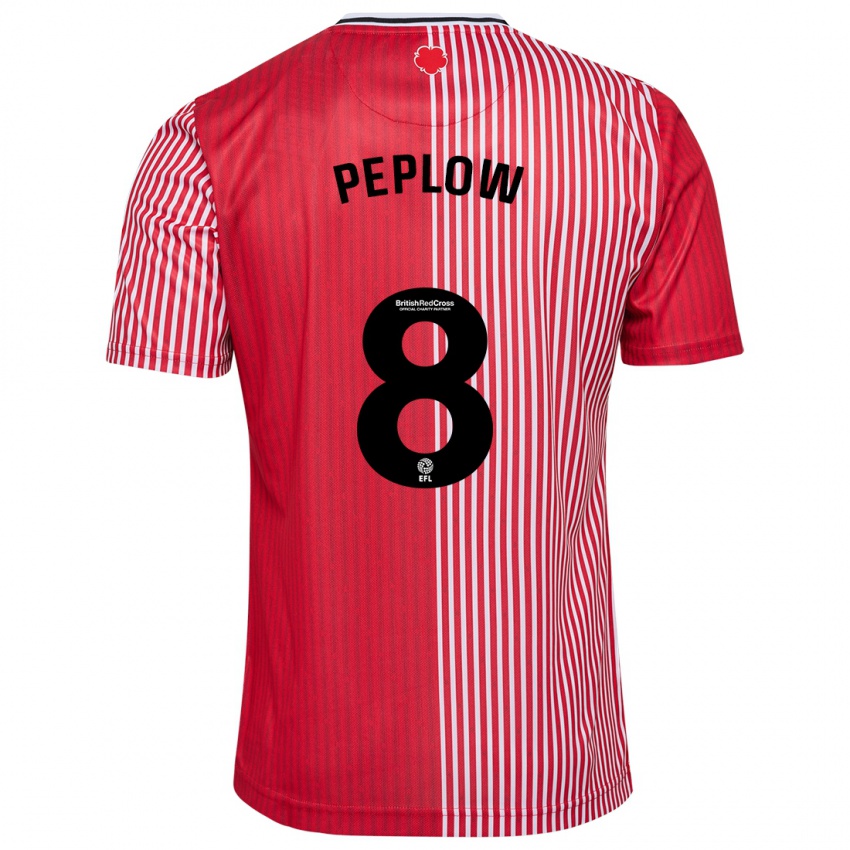 Hombre Camiseta Chloe Peplow #8 Rojo 1ª Equipación 2023/24 La Camisa Perú