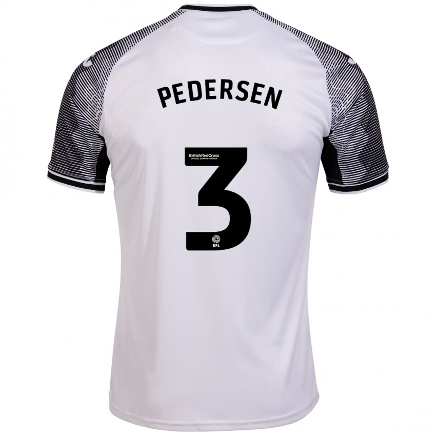 Hombre Camiseta Kristian Pedersen #3 Blanco 1ª Equipación 2023/24 La Camisa Perú