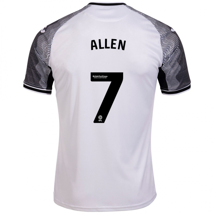 Hombre Camiseta Joe Allen #7 Blanco 1ª Equipación 2023/24 La Camisa Perú