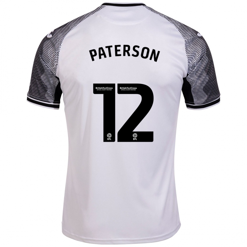 Hombre Camiseta Jamie Paterson #12 Blanco 1ª Equipación 2023/24 La Camisa Perú