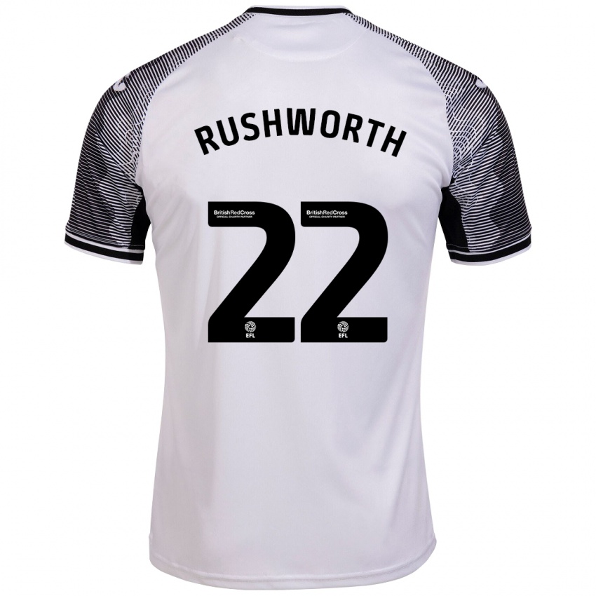 Hombre Camiseta Carl Rushworth #22 Blanco 1ª Equipación 2023/24 La Camisa Perú