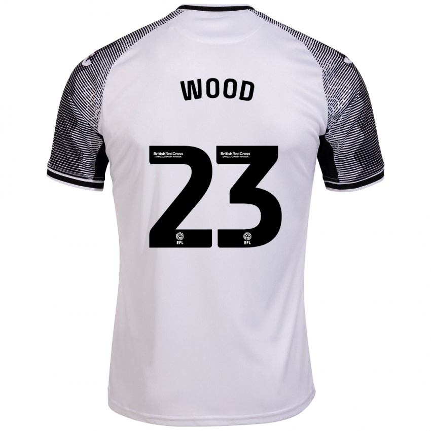 Hombre Camiseta Nathan Wood #23 Blanco 1ª Equipación 2023/24 La Camisa Perú