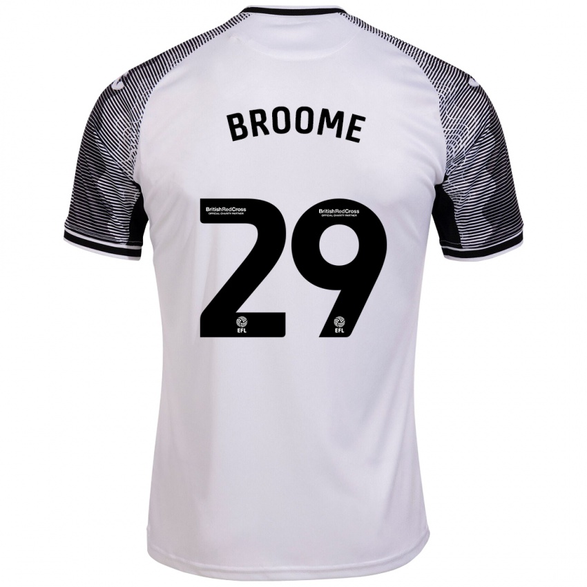 Hombre Camiseta Nathan Broome #29 Blanco 1ª Equipación 2023/24 La Camisa Perú