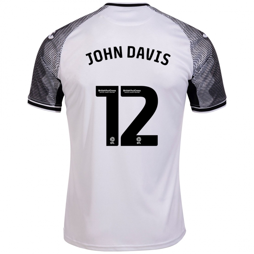 Hombre Camiseta Stacey John-Davis #12 Blanco 1ª Equipación 2023/24 La Camisa Perú