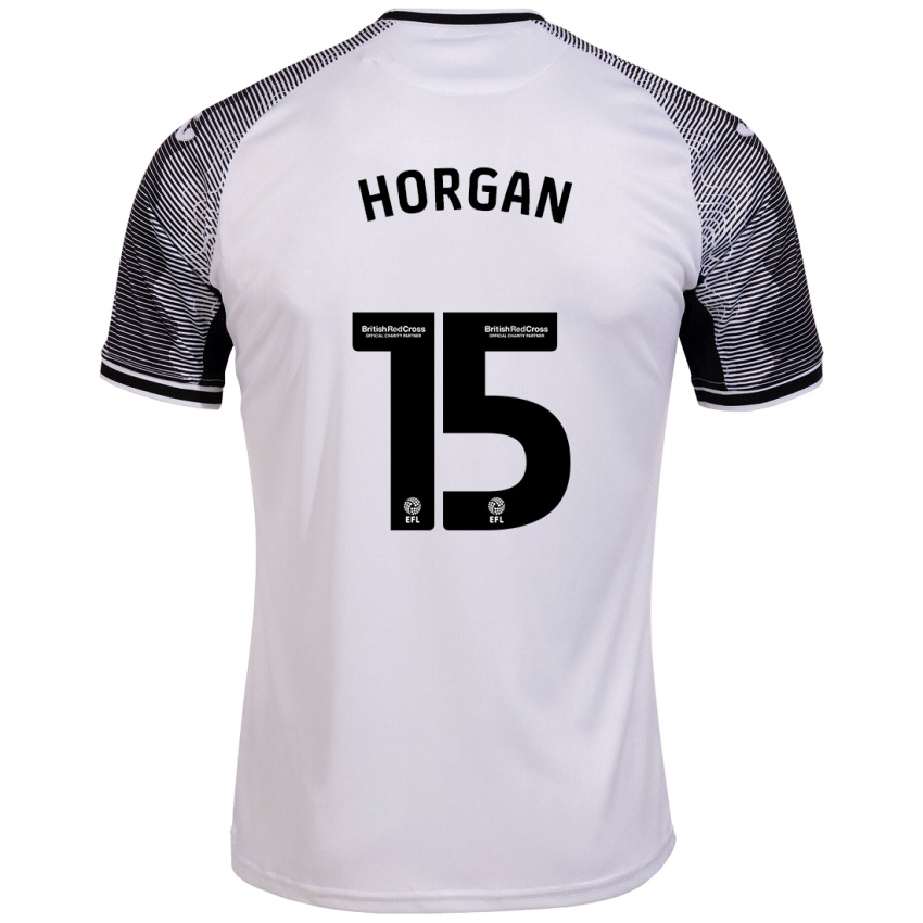 Hombre Camiseta Gwenan Horgan #15 Blanco 1ª Equipación 2023/24 La Camisa Perú