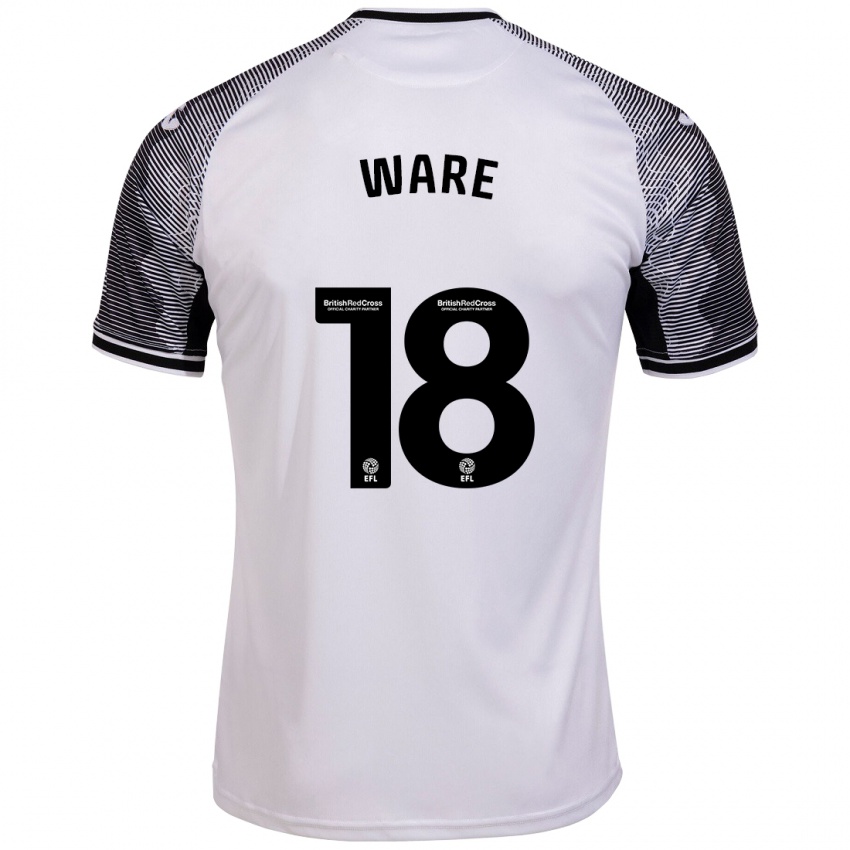 Hombre Camiseta Phoebe Ware #18 Blanco 1ª Equipación 2023/24 La Camisa Perú