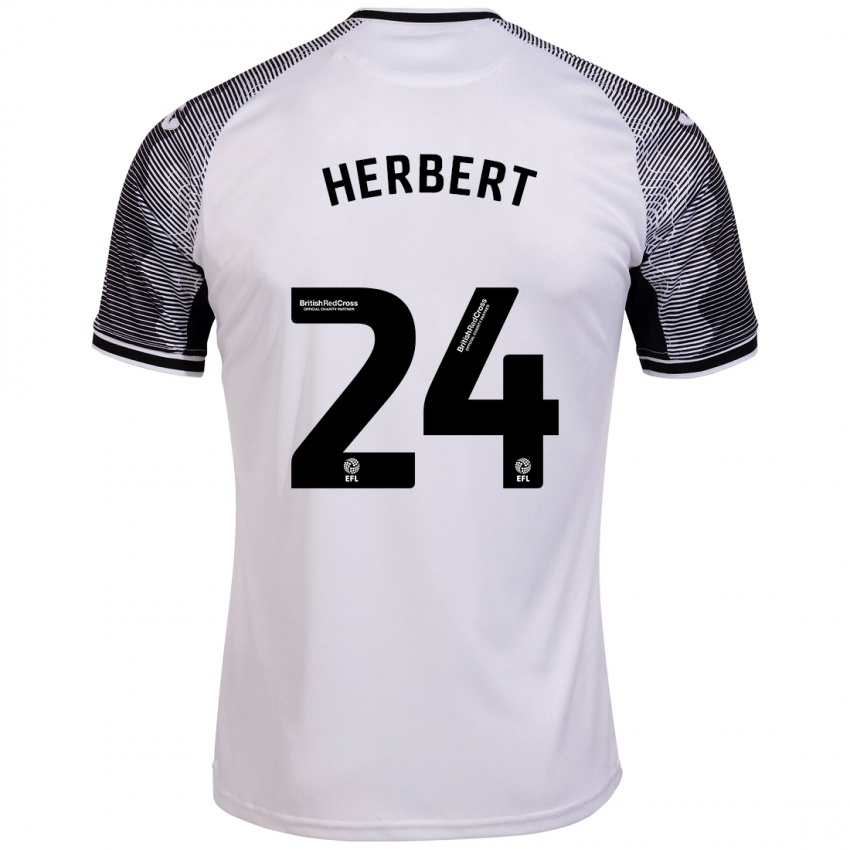 Hombre Camiseta Chelsea Herbert #24 Blanco 1ª Equipación 2023/24 La Camisa Perú