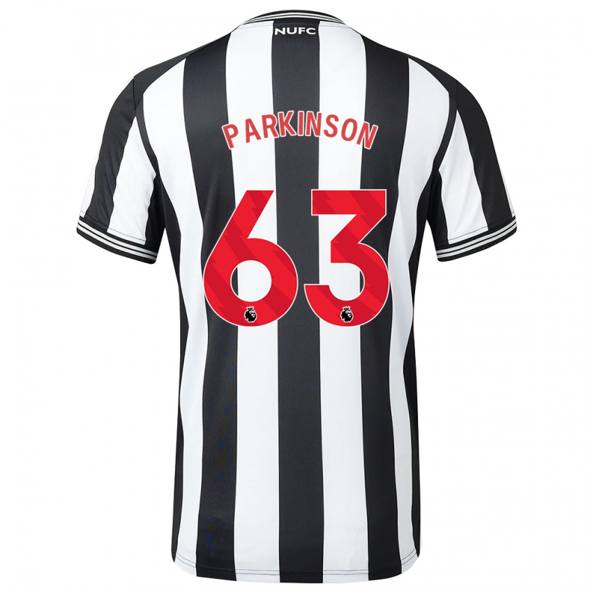 Hombre Camiseta Ben Parkinson #63 Blanco Negro 1ª Equipación 2023/24 La Camisa Perú