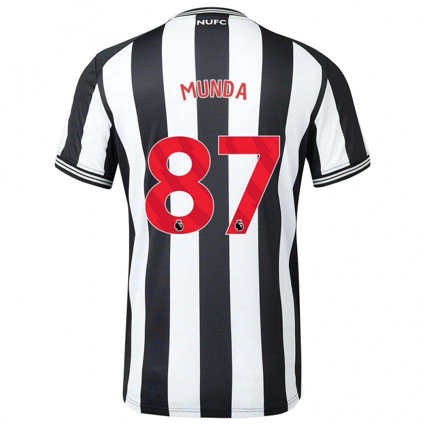 Hombre Camiseta Anthony Munda #87 Blanco Negro 1ª Equipación 2023/24 La Camisa Perú