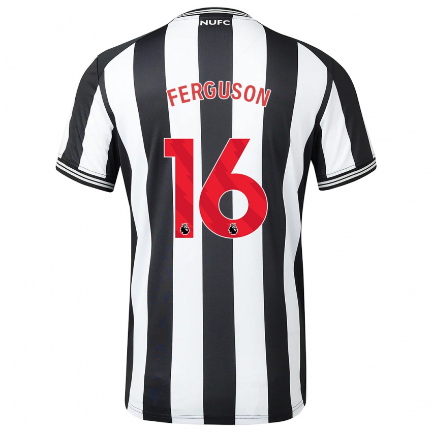 Hombre Camiseta Becky Ferguson #16 Blanco Negro 1ª Equipación 2023/24 La Camisa Perú