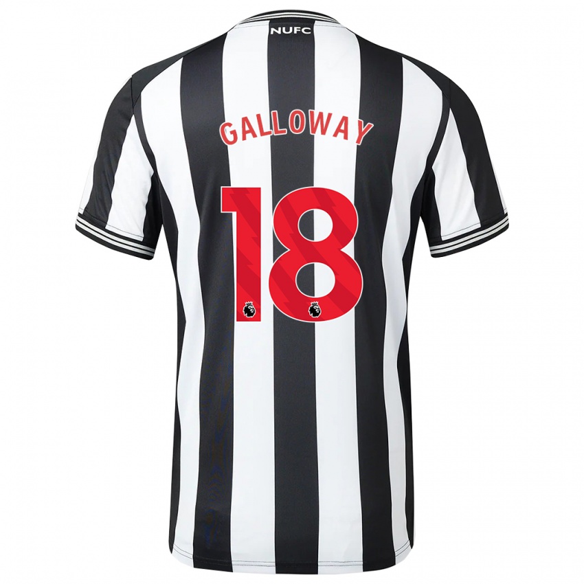 Hombre Camiseta Bridget Galloway #18 Blanco Negro 1ª Equipación 2023/24 La Camisa Perú