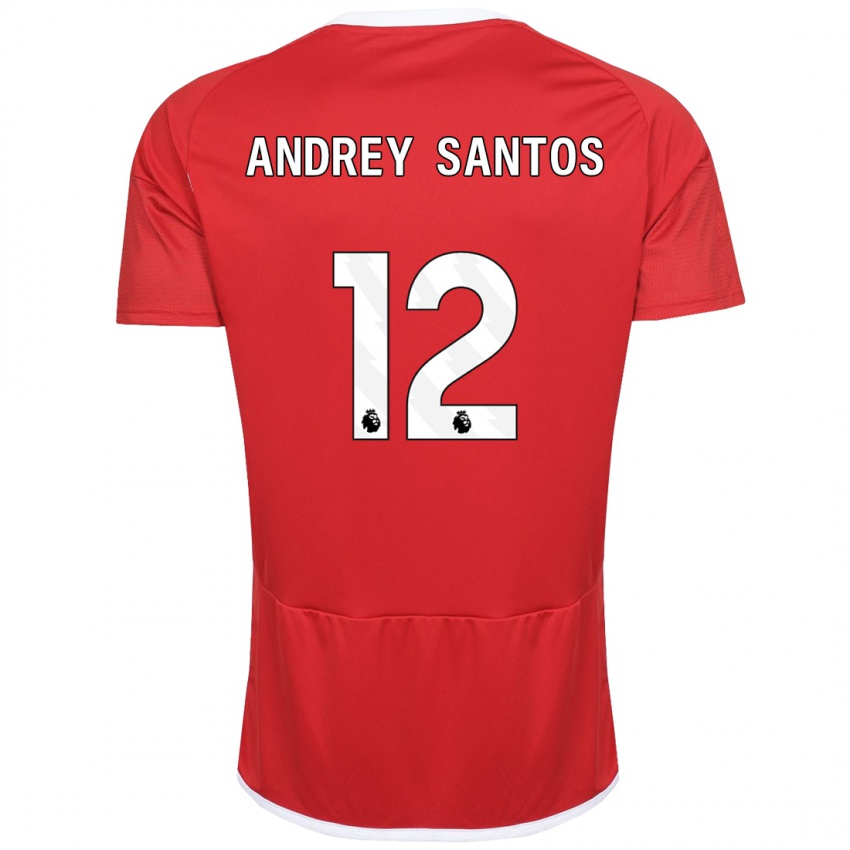 Hombre Camiseta Andrey Santos #12 Rojo 1ª Equipación 2023/24 La Camisa Perú