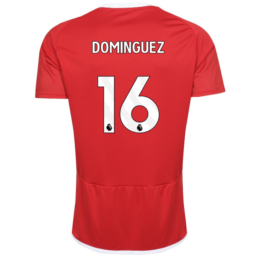 Hombre Camiseta Nicolas Dominguez #16 Rojo 1ª Equipación 2023/24 La Camisa Perú