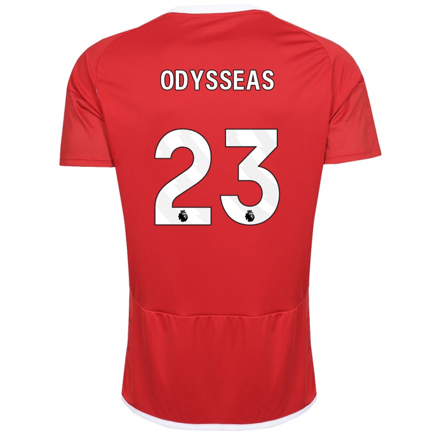 Hombre Camiseta Odysseas Vlachodimos #23 Rojo 1ª Equipación 2023/24 La Camisa Perú