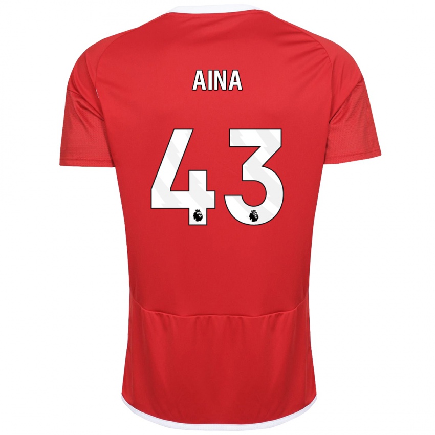 Hombre Camiseta Ola Aina #43 Rojo 1ª Equipación 2023/24 La Camisa Perú