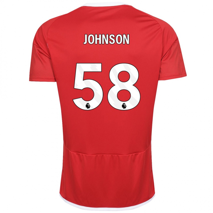 Hombre Camiseta Pharrell Johnson #58 Rojo 1ª Equipación 2023/24 La Camisa Perú