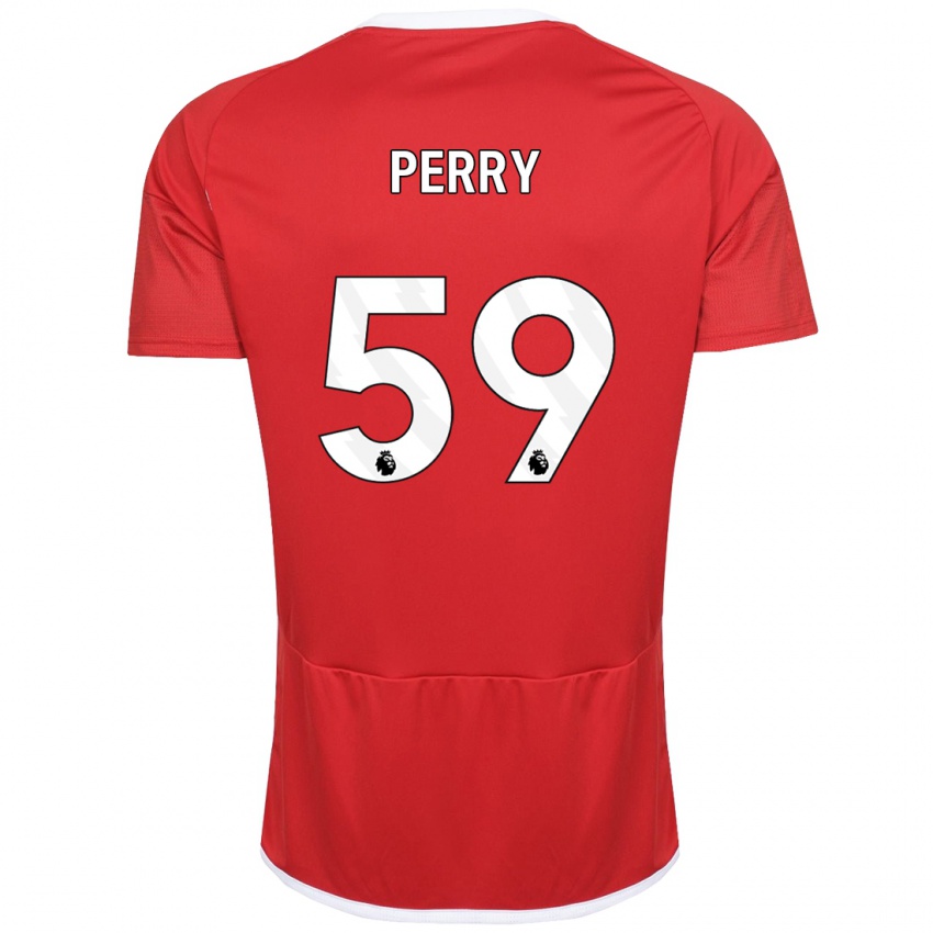 Hombre Camiseta Ben Perry #59 Rojo 1ª Equipación 2023/24 La Camisa Perú