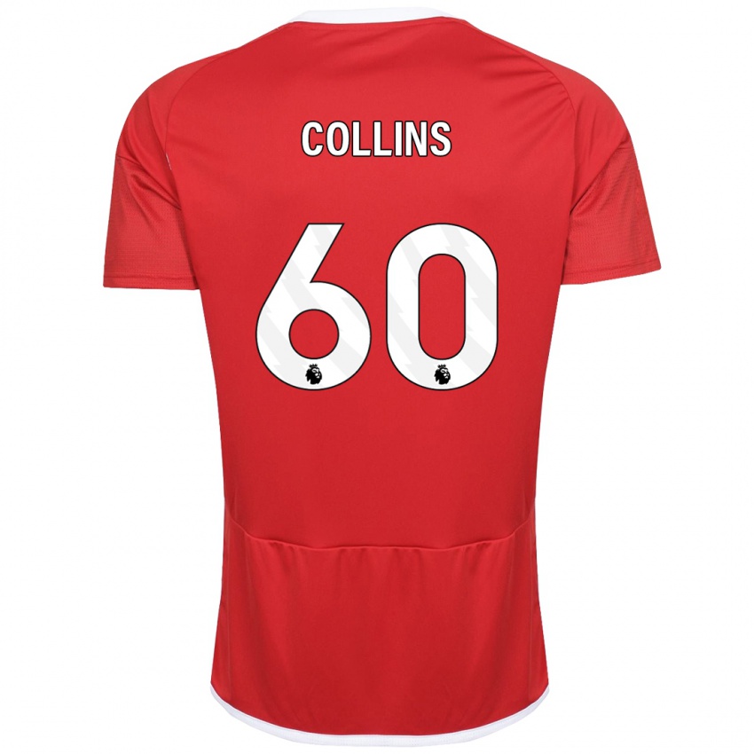 Hombre Camiseta Sam Collins #60 Rojo 1ª Equipación 2023/24 La Camisa Perú