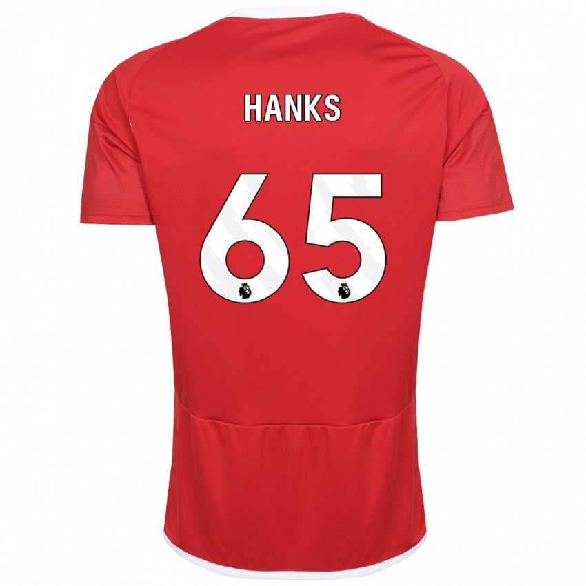 Hombre Camiseta Justin Hanks #65 Rojo 1ª Equipación 2023/24 La Camisa Perú