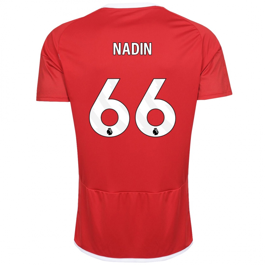 Hombre Camiseta Jack Nadin #66 Rojo 1ª Equipación 2023/24 La Camisa Perú