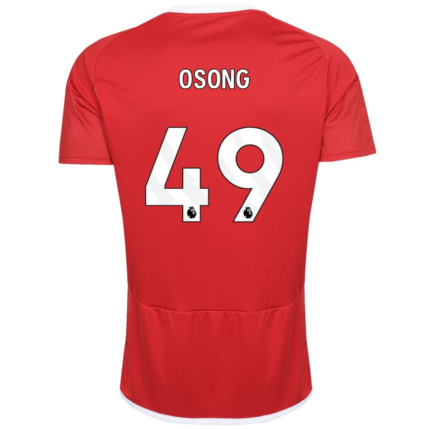 Hombre Camiseta Detlef Esapa Osong #49 Rojo 1ª Equipación 2023/24 La Camisa Perú