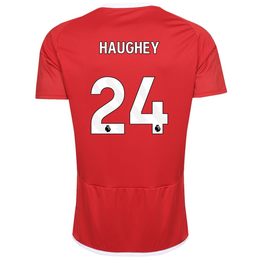 Hombre Camiseta Ella Haughey #24 Rojo 1ª Equipación 2023/24 La Camisa Perú