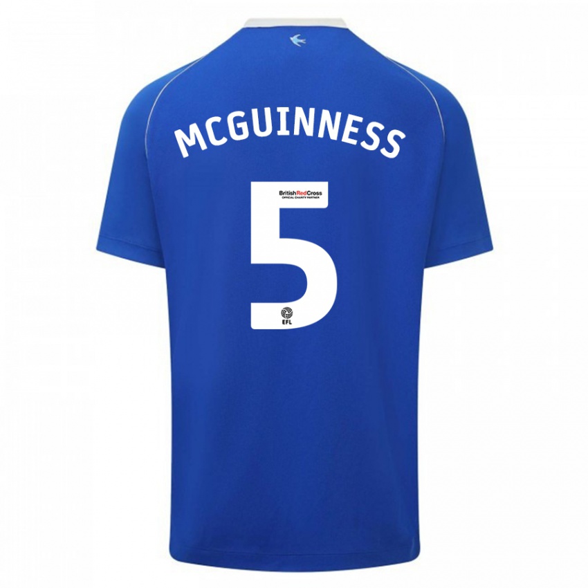 Hombre Camiseta Mark Mcguinness #5 Azul 1ª Equipación 2023/24 La Camisa Perú