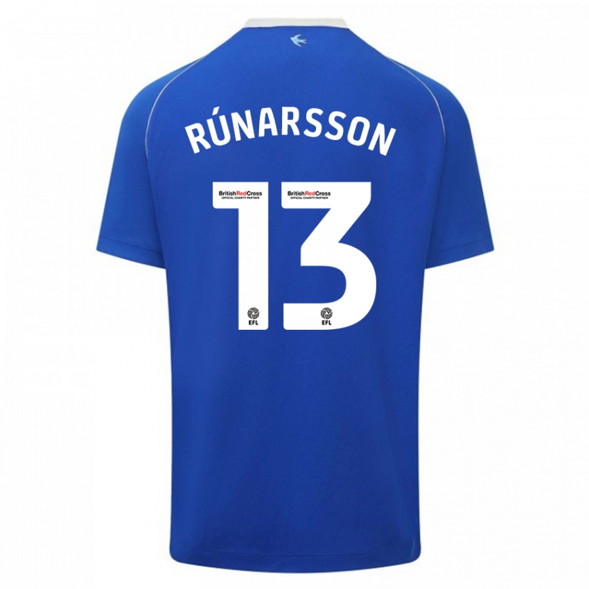 Hombre Camiseta Runar Alex Runarsson #13 Azul 1ª Equipación 2023/24 La Camisa Perú