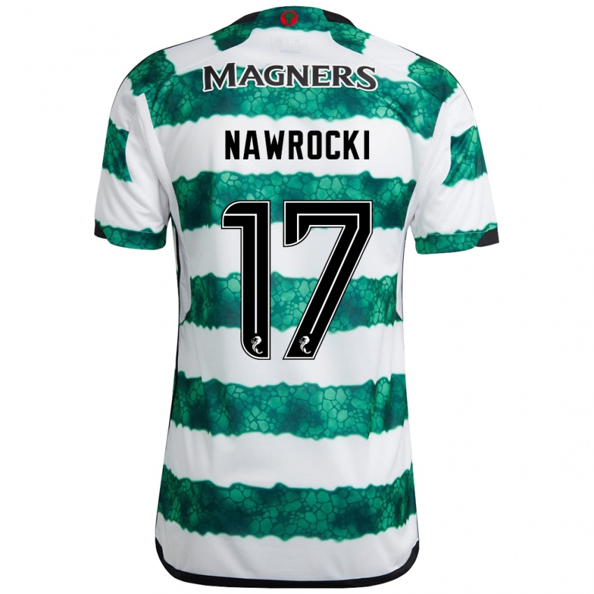 Hombre Camiseta Maik Nawrocki #17 Verde 1ª Equipación 2023/24 La Camisa Perú