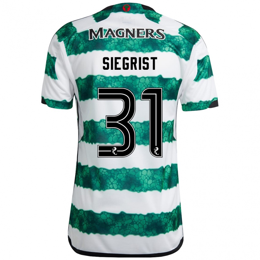 Hombre Camiseta Benjamin Siegrist #31 Verde 1ª Equipación 2023/24 La Camisa Perú