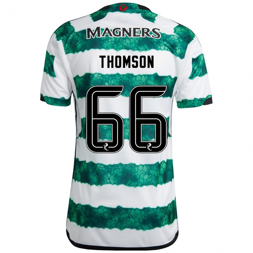 Hombre Camiseta Corey Thomson #66 Verde 1ª Equipación 2023/24 La Camisa Perú