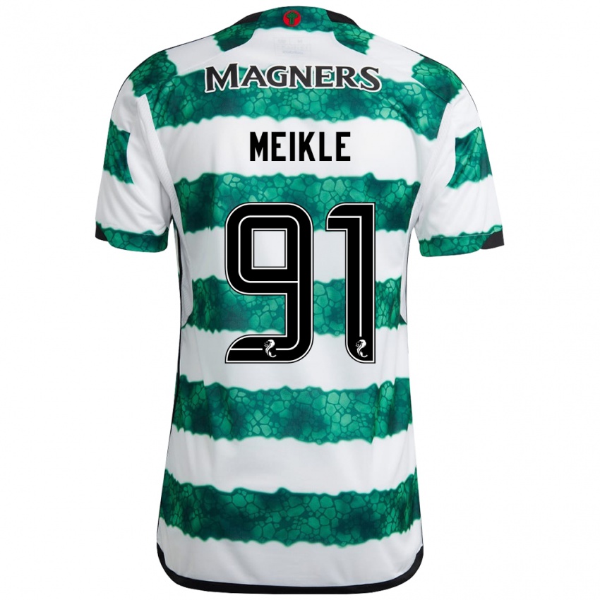 Hombre Camiseta Jamie Meikle #91 Verde 1ª Equipación 2023/24 La Camisa Perú